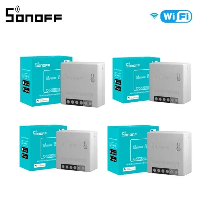 Interruptor Inteligente Wi-Fi SONOFF MINIR2 com Alexa e Google Assistant para Automação Residencial