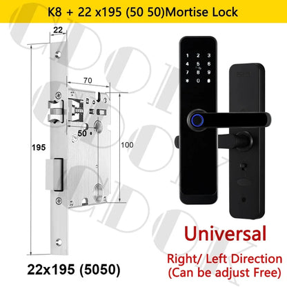 Fechadura Inteligente Biométrica CDOK K8 - Fechadura Smart com App TTLock e Senha