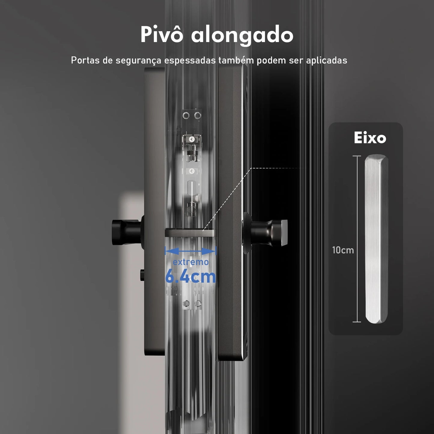 Fechadura eletrônica com Biometria e Senha Coibeu – Desbloqueio Rápido em até 1s, Compatível com App Tuya | wi-fi