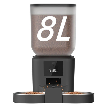 Alimentador Inteligente 8L para Cães e Gatos - Comedouro Automático Digital Programável