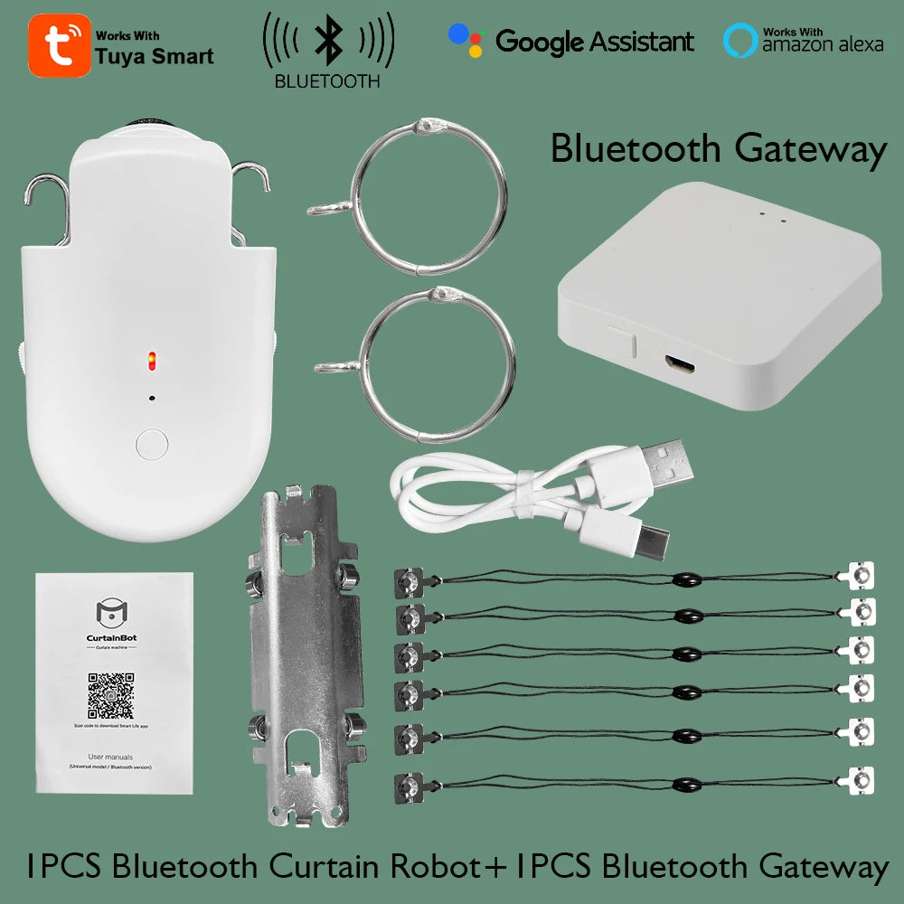 Cortina Inteligente LifeLibero com App Tuya, Comando de Voz e Bateria 4000mAh