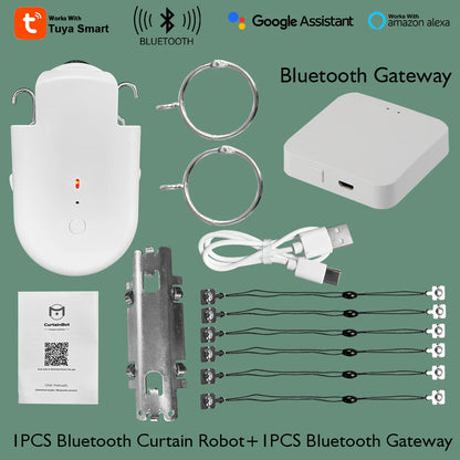 Cortina Inteligente LifeLibero com App Tuya, Comando de Voz e Bateria 4000mAh