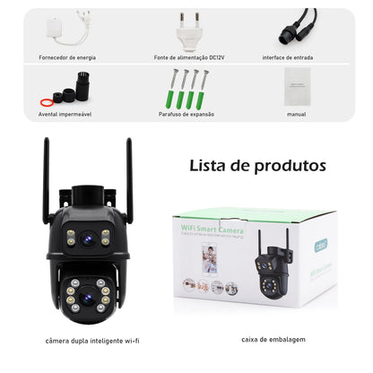 Câmera Inteligente 4K COIBEU 360° WiFi - Segurança com IA e Visão Noturna
