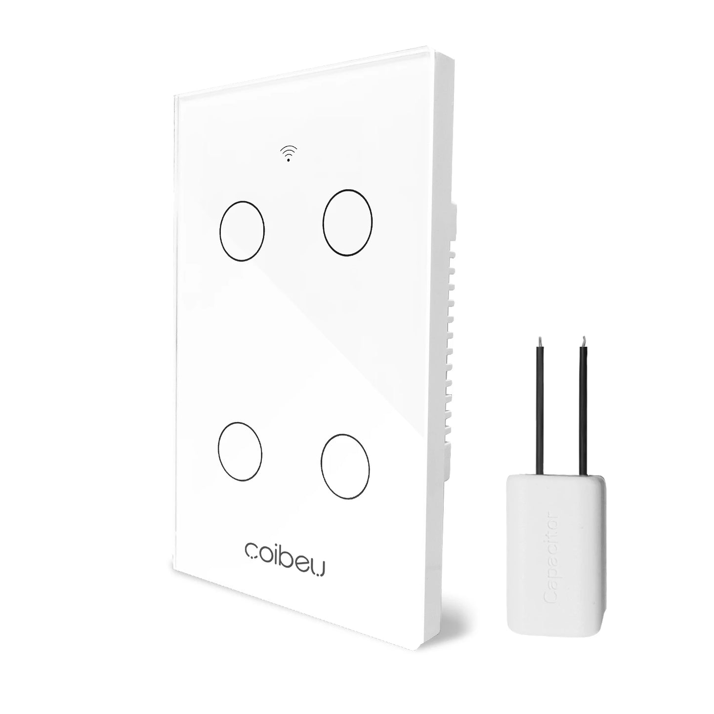 Interruptor Inteligente Touch Tuya Wi-Fi - Painel de Vidro Monopolar sem Neutro e Alexa