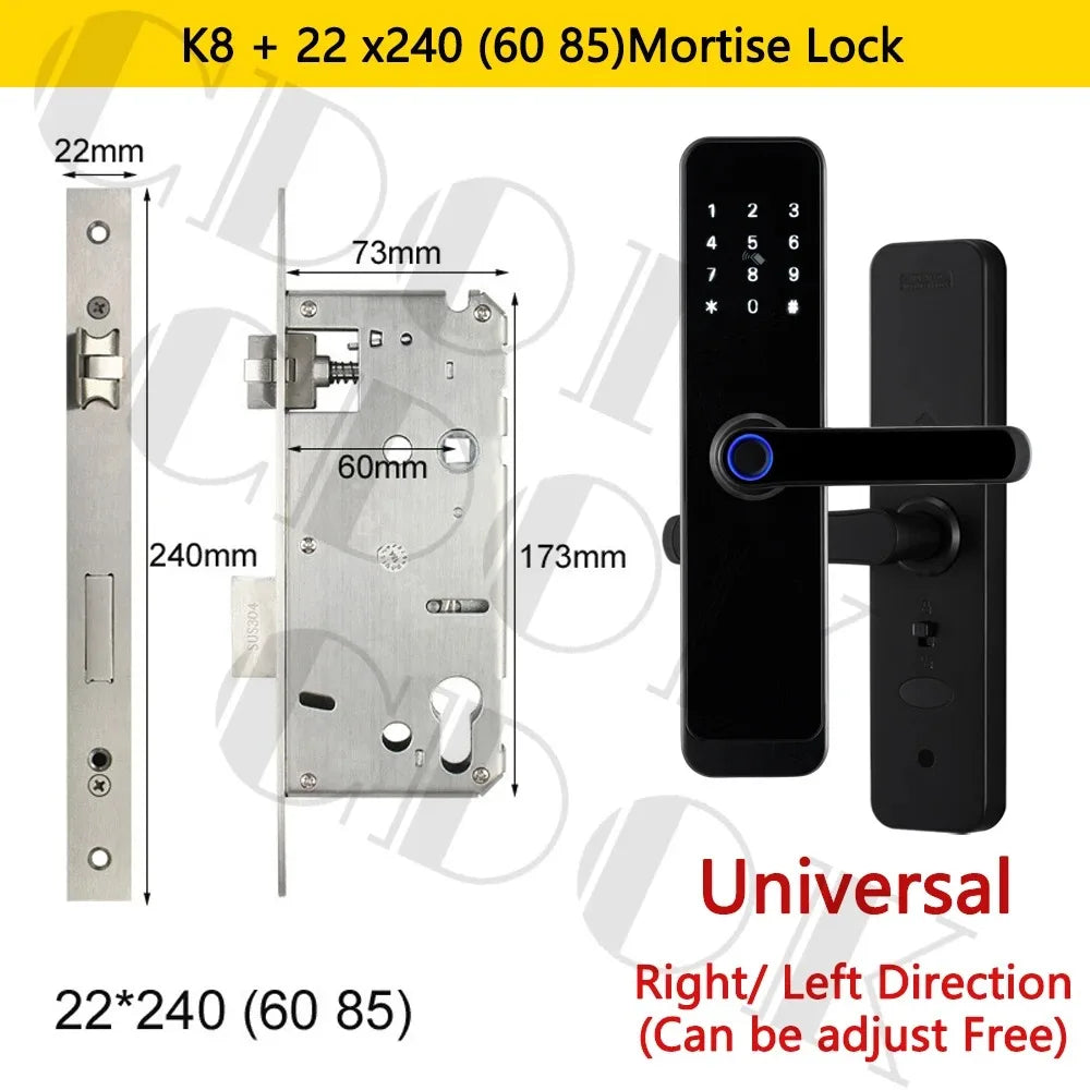 Fechadura Inteligente Biométrica CDOK K8 - Fechadura Smart com App TTLock e Senha