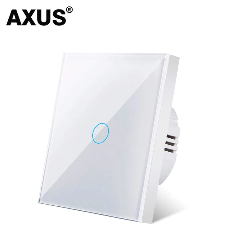 Interruptor inteligente Touch de Vidro Temperado Axus - Painel de Luxo com LED e Instalação Sem Neutro