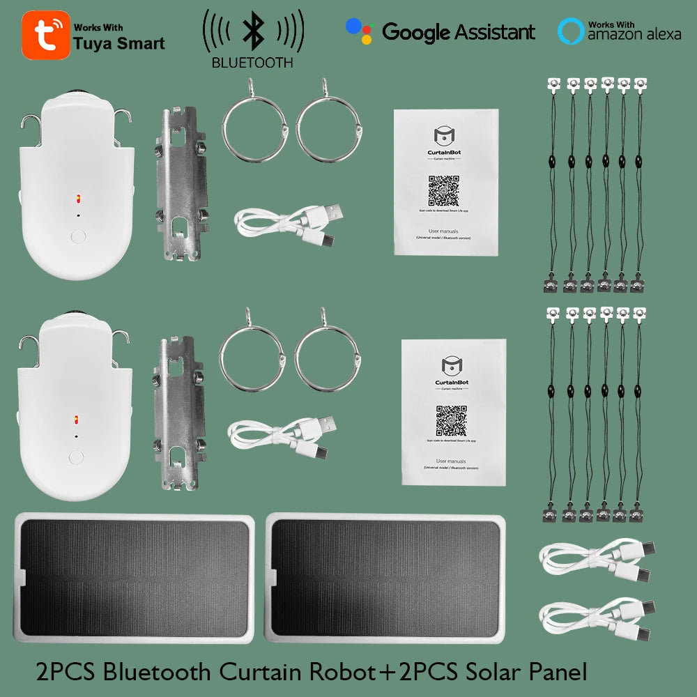 Cortina Inteligente LifeLibero com App Tuya, Comando de Voz e Bateria 4000mAh