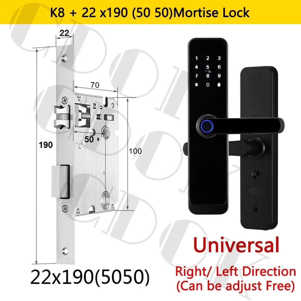 Fechadura Inteligente Biométrica CDOK K8 - Fechadura Smart com App TTLock e Senha