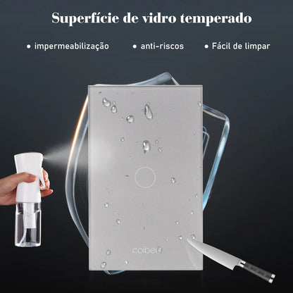 Interruptor Inteligente Touch Wi-Fi com Tomada 16A e USB - Painel Smart Alexa e Google