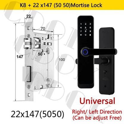 Fechadura Inteligente Biométrica CDOK K8 - Fechadura Smart com App TTLock e Senha