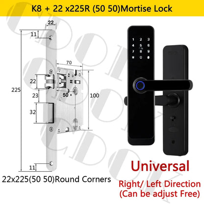 Fechadura Inteligente Biométrica CDOK K8 - Fechadura Smart com App TTLock e Senha