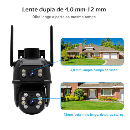 Câmera Inteligente 4K COIBEU 360° WiFi - Segurança com IA e Visão Noturna