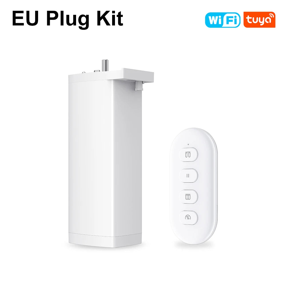 Cortina Inteligente Tuya Silenciosa 150mm com Alexa, Google e Controle Remoto