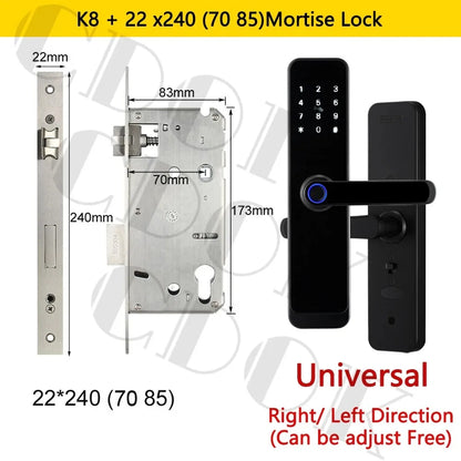 Fechadura Inteligente Biométrica CDOK K8 - Fechadura Smart com App TTLock e Senha