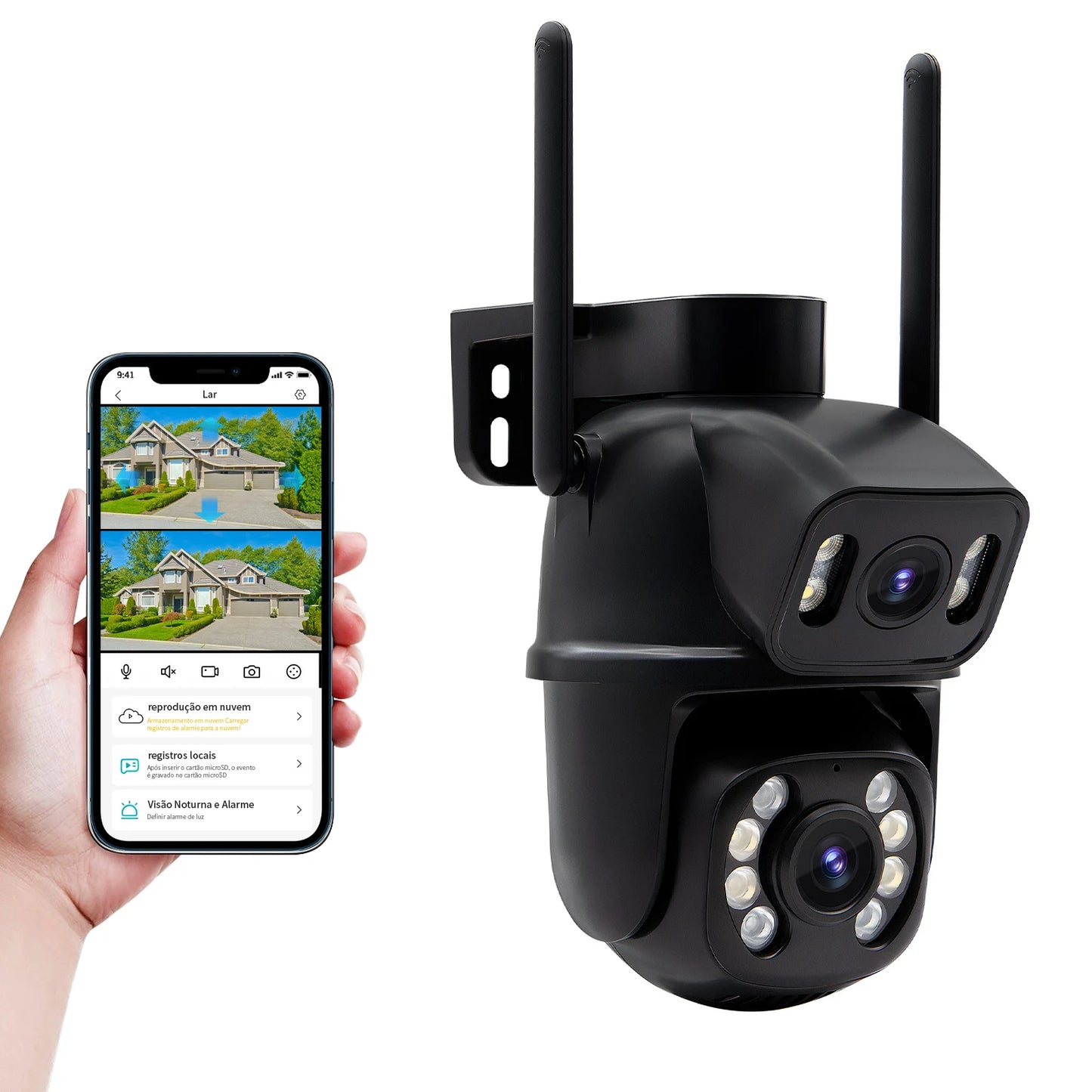 Câmera Inteligente 4K COIBEU 360° WiFi - Segurança com IA e Visão Noturna