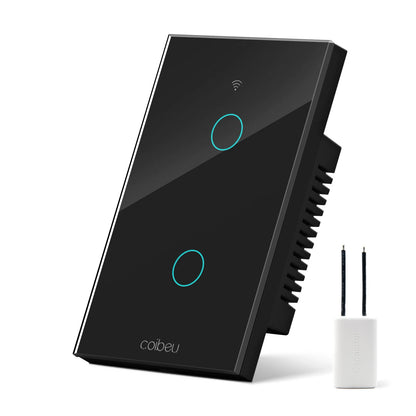 Interruptor Inteligente Touch Tuya Wi-Fi - Painel de Vidro Monopolar sem Neutro e Alexa