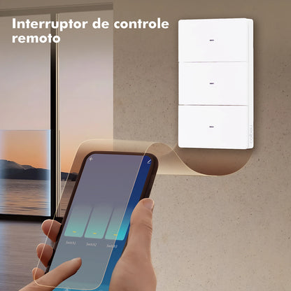 Interruptor Inteligente Wi-Fi Tuya - Painel Smart de 3 Canais com Alexa e Instalação Flexível