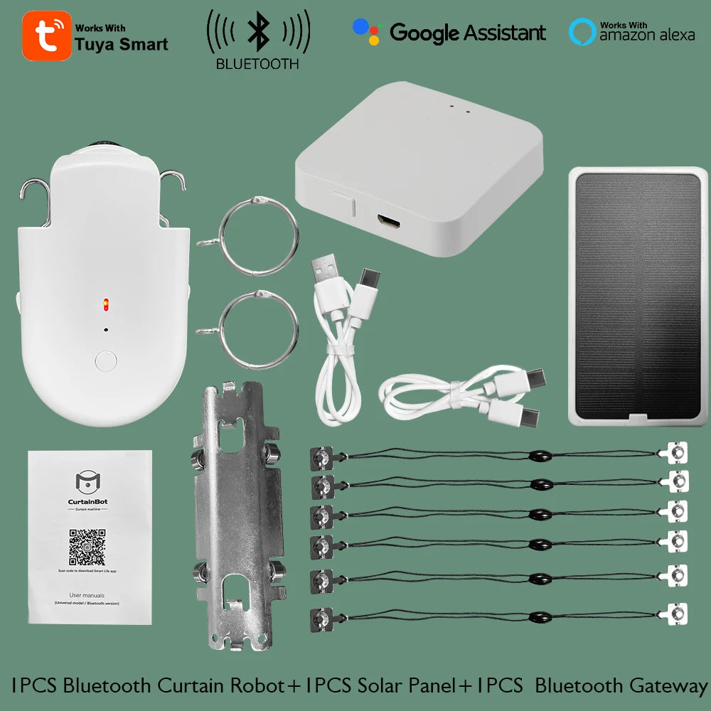 Cortina Inteligente LifeLibero com App Tuya, Comando de Voz e Bateria 4000mAh