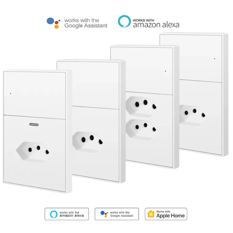 Tomada inteligente Zigbee Zemismart 10A/20A

App Tuya / Smart Life (controle remoto)

Compatível Alexa, Google e HomeKit*

*HomeKit via hub Zigbee compatível

Interruptor inteligente embutido (modelos S2)

Porta USB-C 5V/1A para carregamento (modelo C1)

Automação com timers, cenas e rotinas

Ideal para micro-ondas, secadores e eletros (20A)

Instalação com fase + neutro (padrão BR)

Economia e segurança com controle por app/voz