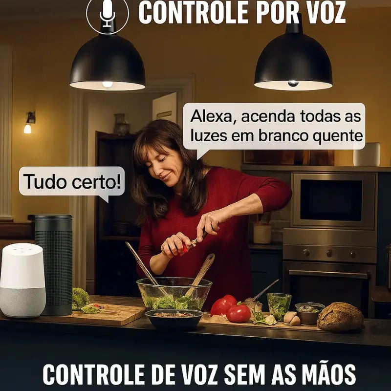 Lâmpada LED smart GU10 TNCE Tuya

Automação de iluminação sem reformas

Controle por voz via Alexa/Google Assistant

Personalização total de cenas e ambientes

Luz RGB colorida + branco quente/frio (2700K-6500K)

Crie ambientes para festas, trabalho ou relax

Longa vida útil: até 50.000 horas

Agrupamento de lâmpadas pelo app

Design compacto com alta eficiência

Solução inteligente para reduzir consumo de energia