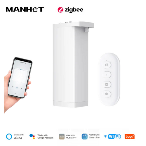 Motor de cortina elétrica inteligente

Automação com comando de voz e app Tuya

Controle remoto incluso (2 canais)

Compatível com Alexa, Google Home e SmartThings

Silencioso – apenas 33 dB de ruído

Design ultracompacto 15cm discreto

Move cortinas pesadas até 40kg

Programação de horários automáticos

Função manual em caso de queda de energia

Solução moderna para casas e escritórios