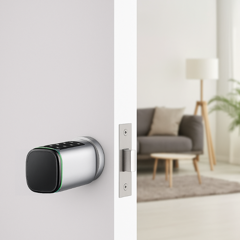 Abra a porta em 1 toque (digital)

Sem chaves: prático, rápido e seguro

Notificações e histórico de entradas no app

Controle de visitantes e familiares à distância

Visual moderno e acabamento premium em aço

Autonomia com pilhas + USB de emergência

Integração com casa inteligente Tuya

Mais segurança para apartamentos e casas

Instalação em minutos, sem reformas

Conveniência: biometria, senha ou cartão