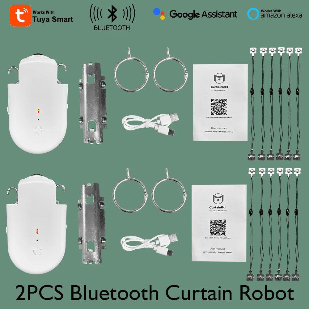 Cortina Inteligente LifeLibero com App Tuya, Comando de Voz e Bateria 4000mAh