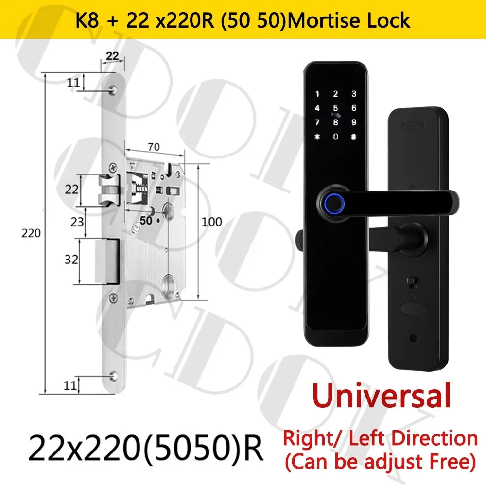 Fechadura Inteligente Biométrica CDOK K8 - Fechadura Smart com App TTLock e Senha