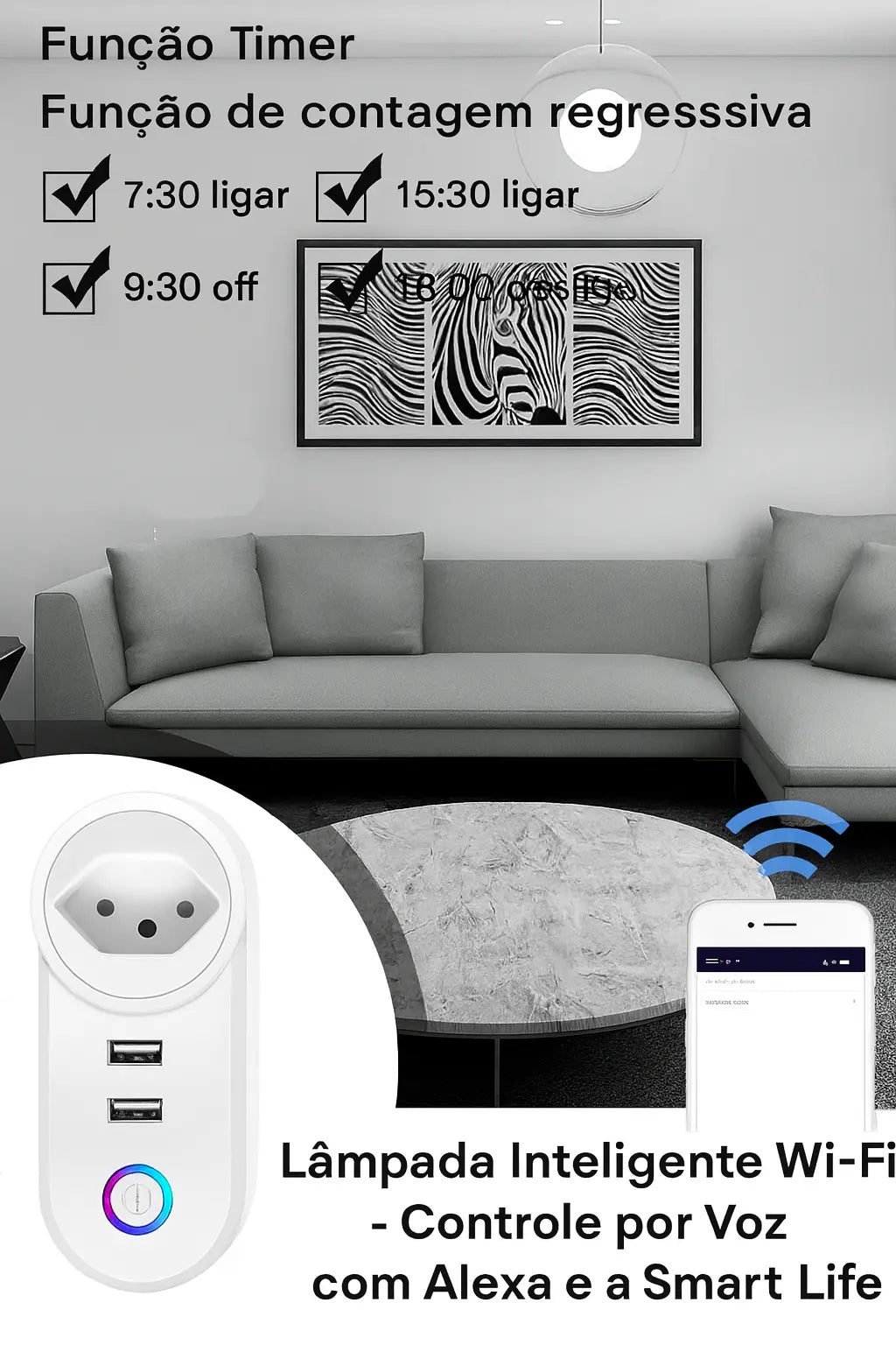 Smart Plug Wi-Fi 16A Little Lazy

Controle de aparelhos pelo celular ou voz

Liga/desliga remoto via Tuya Smart / Smart Life

Criação de cenas inteligentes e personalizadas

Suporte para até 240V – potência real

Instalação instantânea sem necessidade de hub

Compacta, leve e portátil para qualquer ambiente

Mais segurança: desligue aparelhos à distância

Compatível com ecossistema Tuya/Google/Alexa

Automação simples e acessível para sua casa