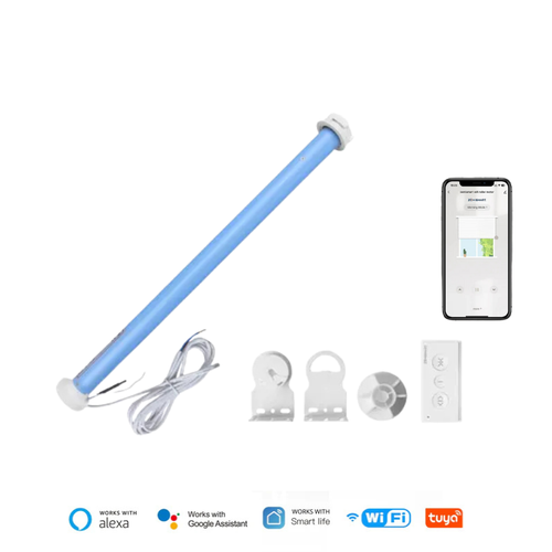 sem hub, inteligente, residência, escritório, home office, limites, superior, meio, inferior, RF, tubo, 37mm, 38mm, 110V, 220V, 240V, 12W, silencioso, CE, confiável, rotina, cenas, grupo, compatível, integração, comando, abertura, fechamento, subida, descida, suporte, 4kg, 3m, instalação, acessório, kit, roldana, eixo, automatizado, smart, IoT, conexão, WiFi, Android, iOS, economia, conforto, praticidade, segurança, qualidade, garantia, persianas, cortinas, janela-rolo, tuya, smart-life